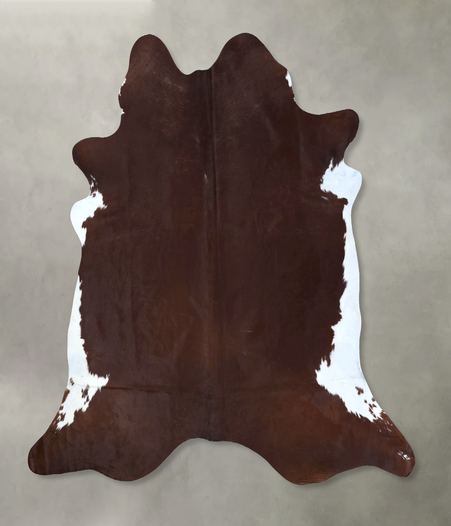 Solid Brown X-Large Brazilian Cowhide Rug 6'11"H x 7'1"W #B20720 by Hudson Hides