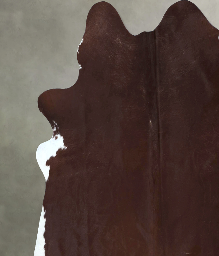 Solid Brown X-Large Brazilian Cowhide Rug 6'11"H x 7'1"W #B20720 by Hudson Hides