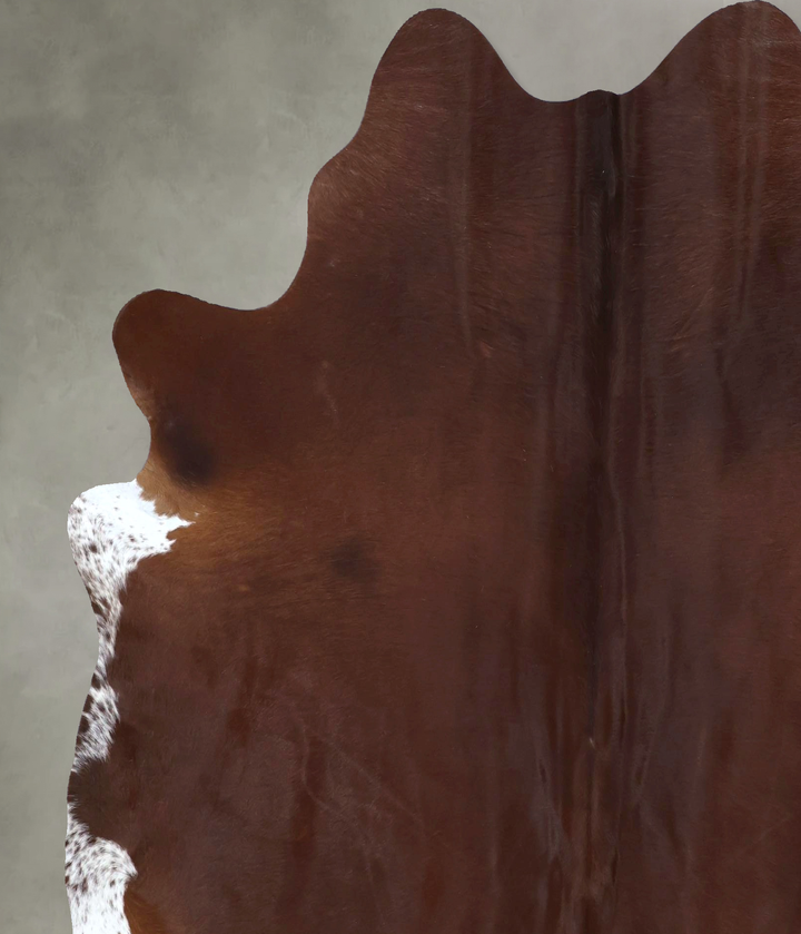 Solid Brown X-Large Brazilian Cowhide Rug 7'0"H x 6'4"W #B20721 by Hudson Hides