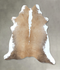 Beige and White XX-Large Brazilian Cowhide Rug 7'7