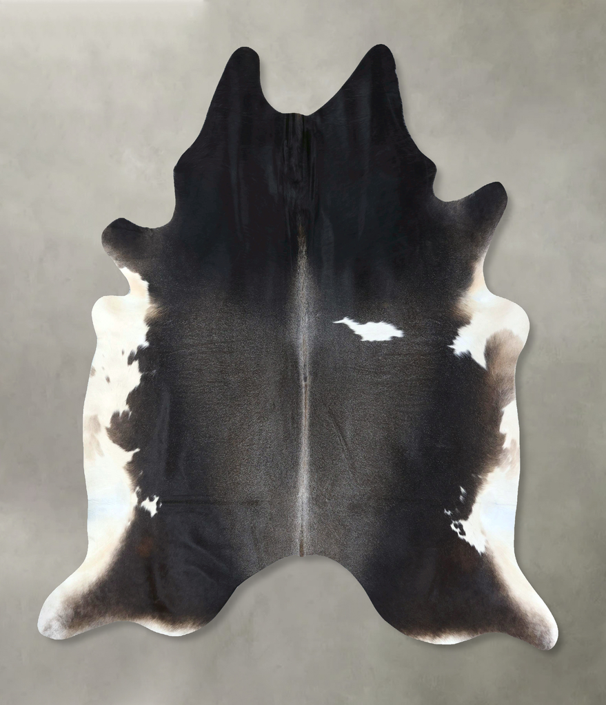 Black and White XX-Large Brazilian Cowhide Rug 8'1"H x 7'0"W #B20724 by Hudson Hides