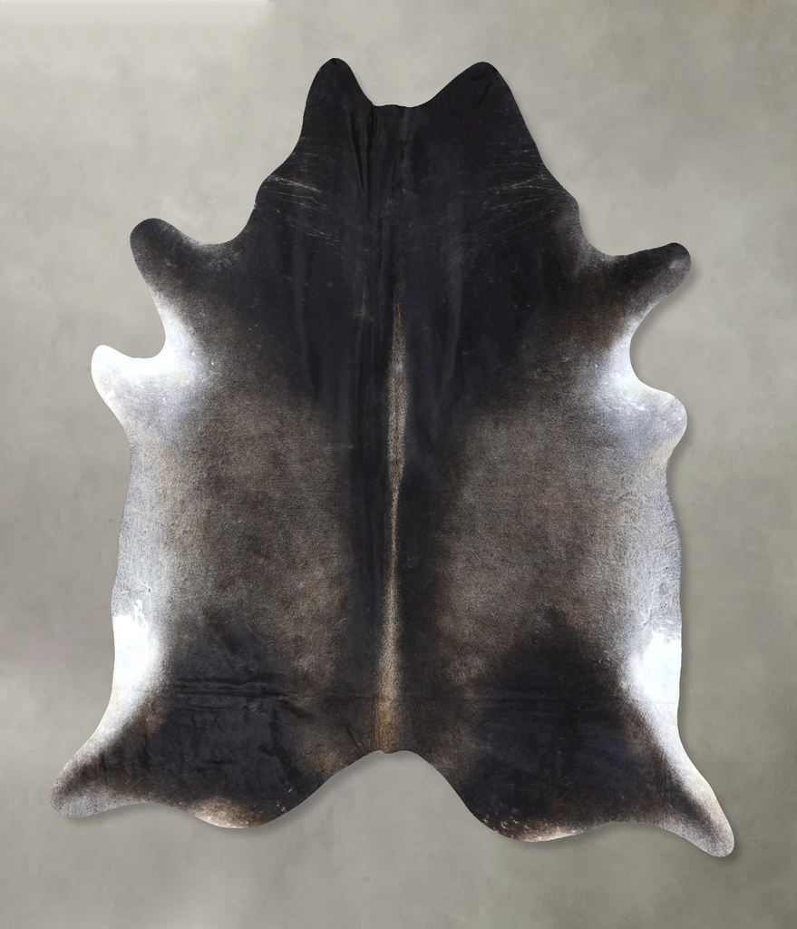 Dark Grey XX-Large Brazilian Cowhide Rug 8'9"H x 7'2"W #B20728 by Hudson Hides