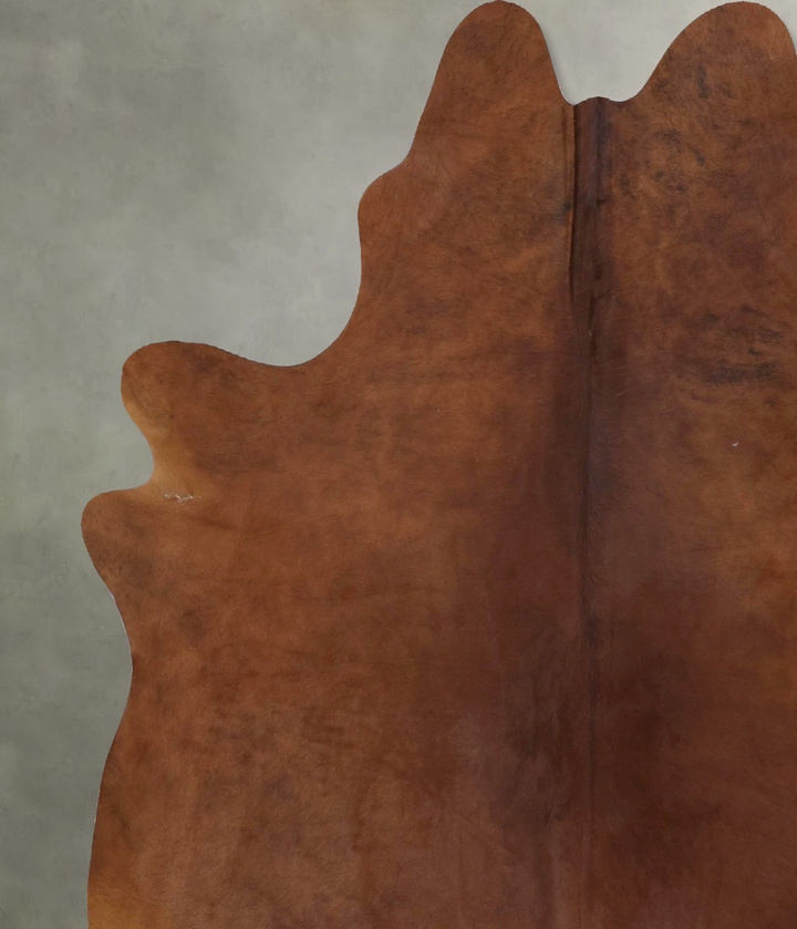 Solid Brown X-Large Brazilian Cowhide Rug 7'6"H x 6'6"W #B20729 by Hudson Hides
