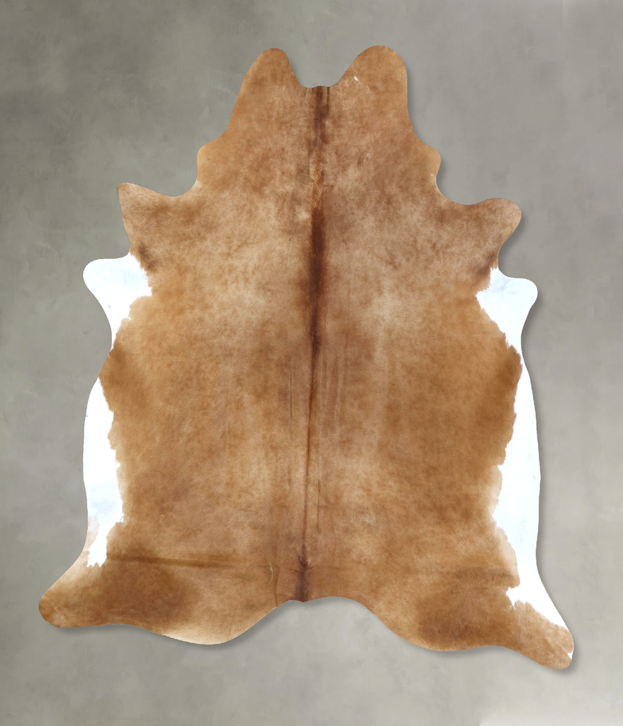 Beige X-Large Brazilian Cowhide Rug 7'11"H x 6'3"W #B20730 by Hudson Hides