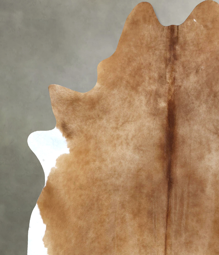 Beige X-Large Brazilian Cowhide Rug 7'11"H x 6'3"W #B20730 by Hudson Hides