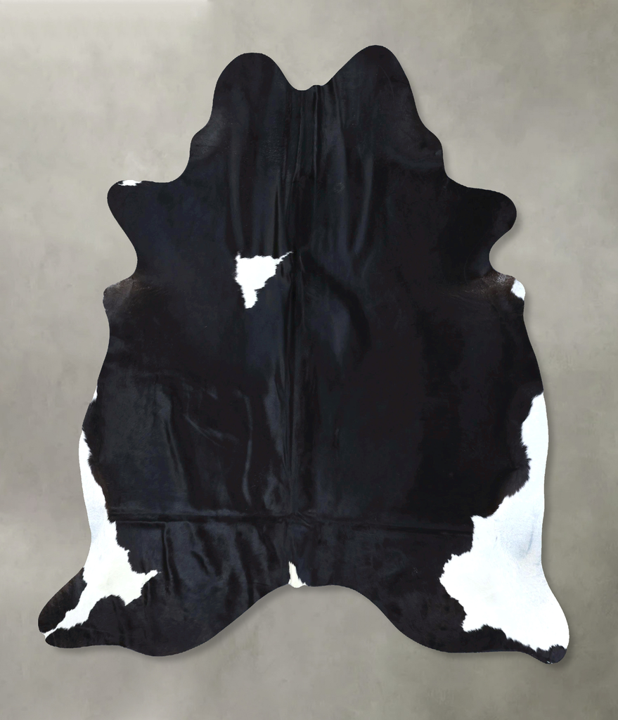 Black and White XX-Large Brazilian Cowhide Rug 7'9"H x 6'10"W #B20732 by Hudson Hides