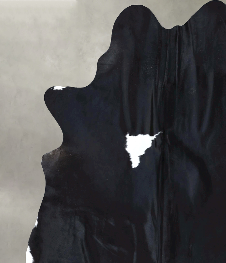 Black and White XX-Large Brazilian Cowhide Rug 7'9"H x 6'10"W #B20732 by Hudson Hides