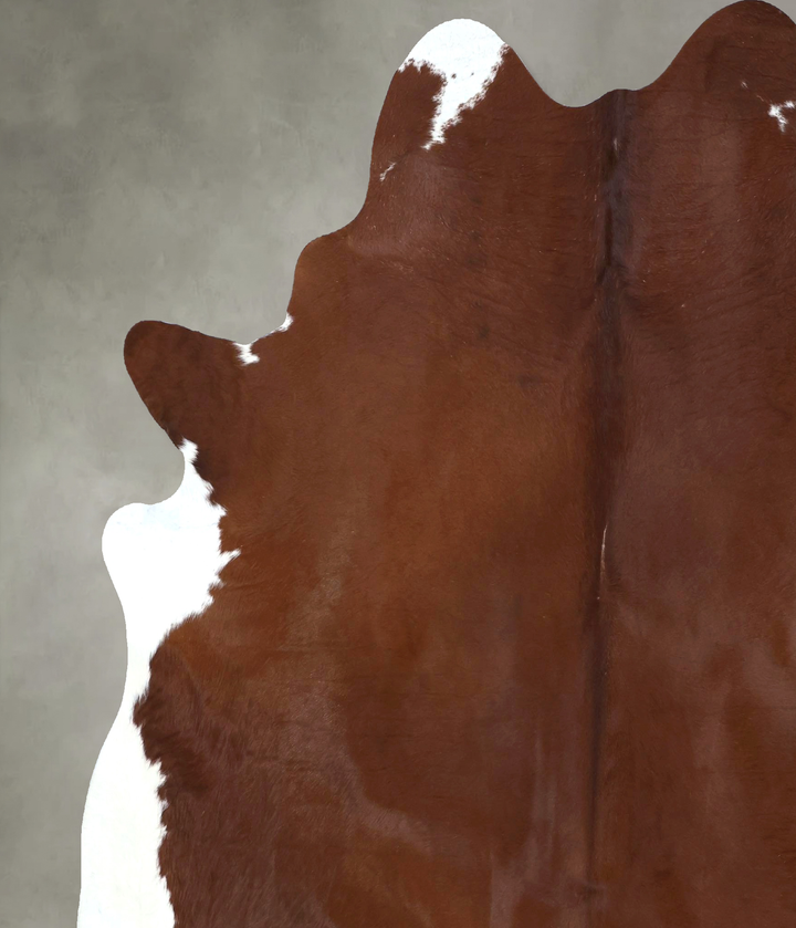Brown and White Regular XX-Large Brazilian Cowhide Rug 8'3"H x 6'10"W #B20733 by Hudson Hides