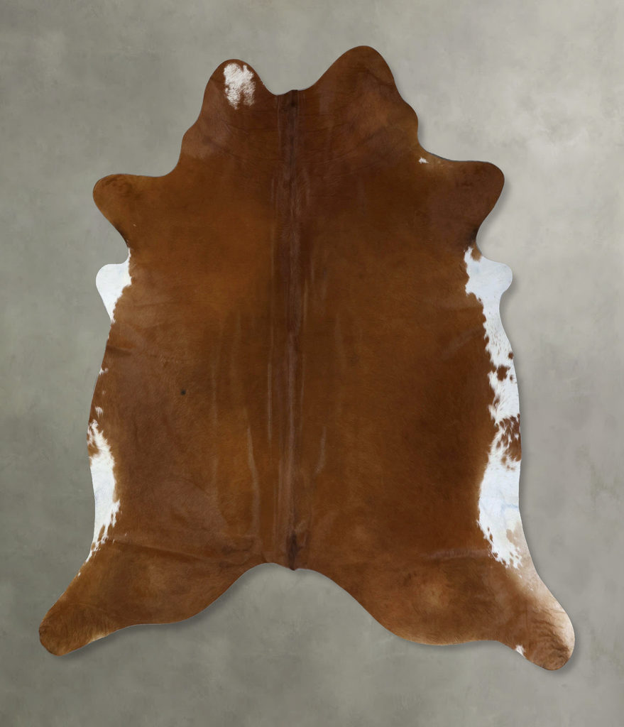 Solid Brown XX-Large Brazilian Cowhide Rug 8'4"H x 7'4"W #B20734 by Hudson Hides