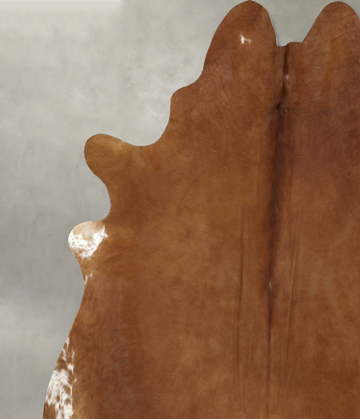 Solid Brown XX-Large Brazilian Cowhide Rug 7'10"H x 6'10"W #B20737 by Hudson Hides
