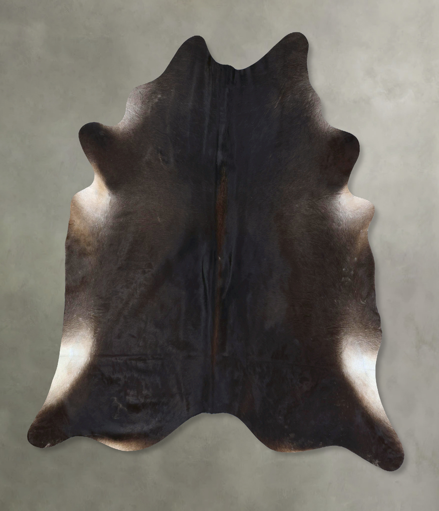 Chocolate XX-Large Brazilian Cowhide Rug 8'0"H x 6'8"W #B20740 by Hudson Hides