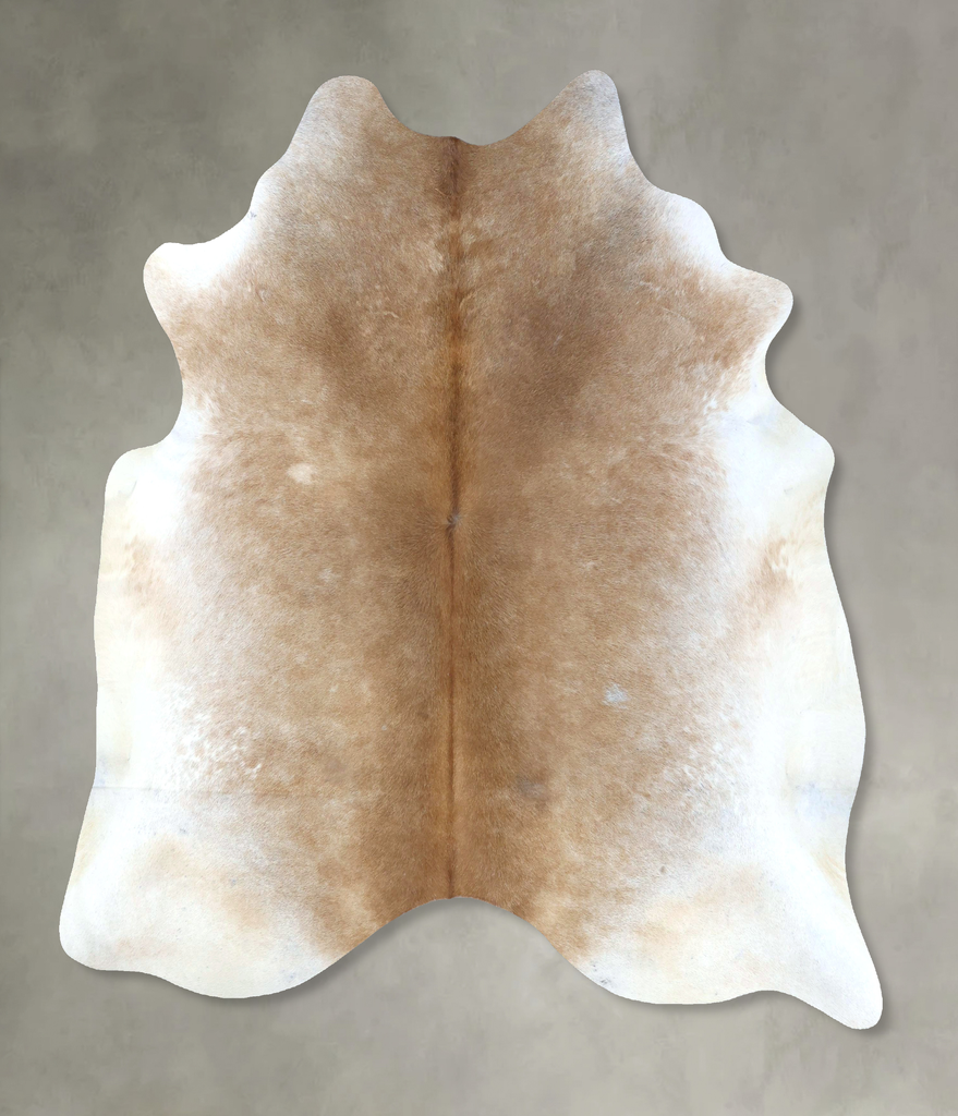 Light Caramel XX-Large Brazilian Cowhide Rug 7'10"H x 6'9"W #B20741 by Hudson Hides