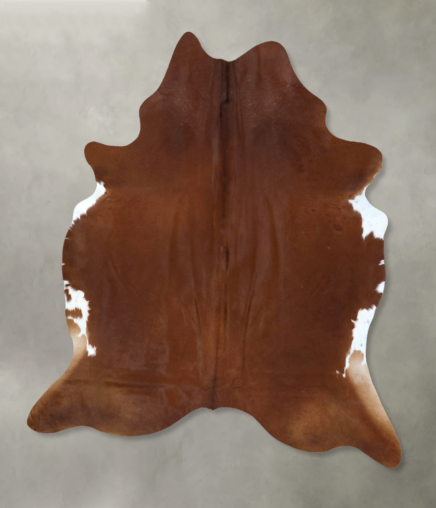 Solid Brown X-Large Brazilian Cowhide Rug 7'6"H x 6'7"W #B20742 by Hudson Hides