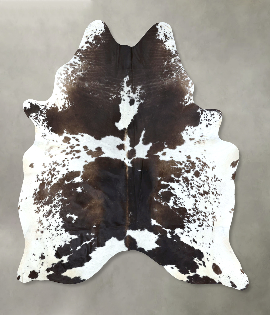 Chocolate and White XX-Large Brazilian Cowhide Rug 8'7"H x 6'8"W #B20744 by Hudson Hides