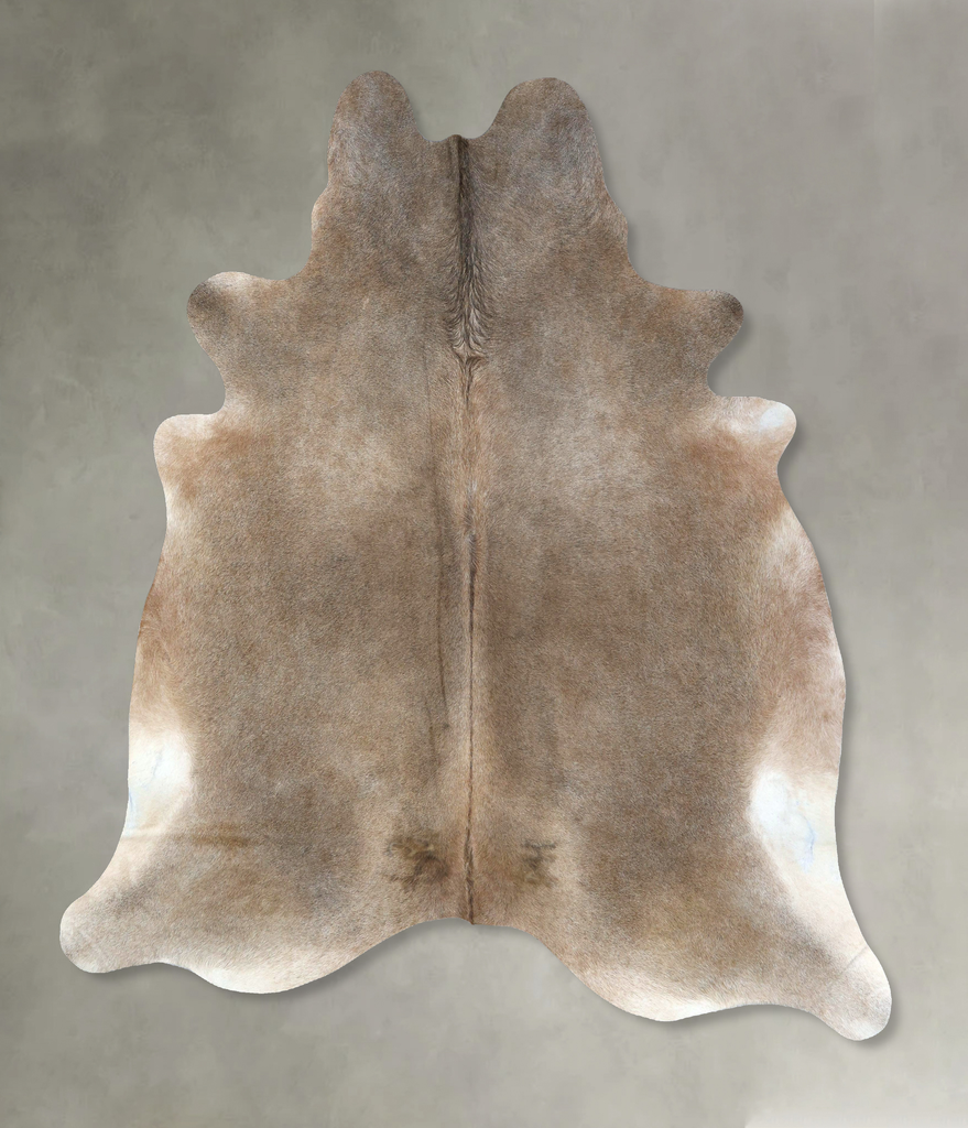 Grey with Beige XX-Large Brazilian Cowhide Rug 8'5"H x 7'4"W #B20746 by Hudson Hides