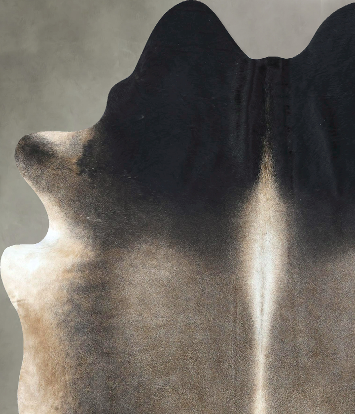 Dark Grey X-Large Brazilian Cowhide Rug 7'4"H x 5'11"W #B20754 by Hudson Hides