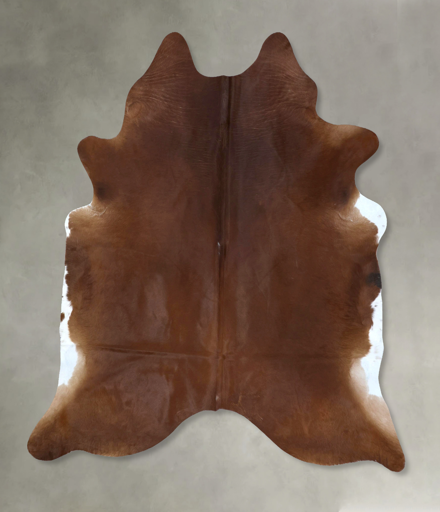 Solid Brown XX-Large Brazilian Cowhide Rug 7'9"H x 6'7"W #B20757 by Hudson Hides