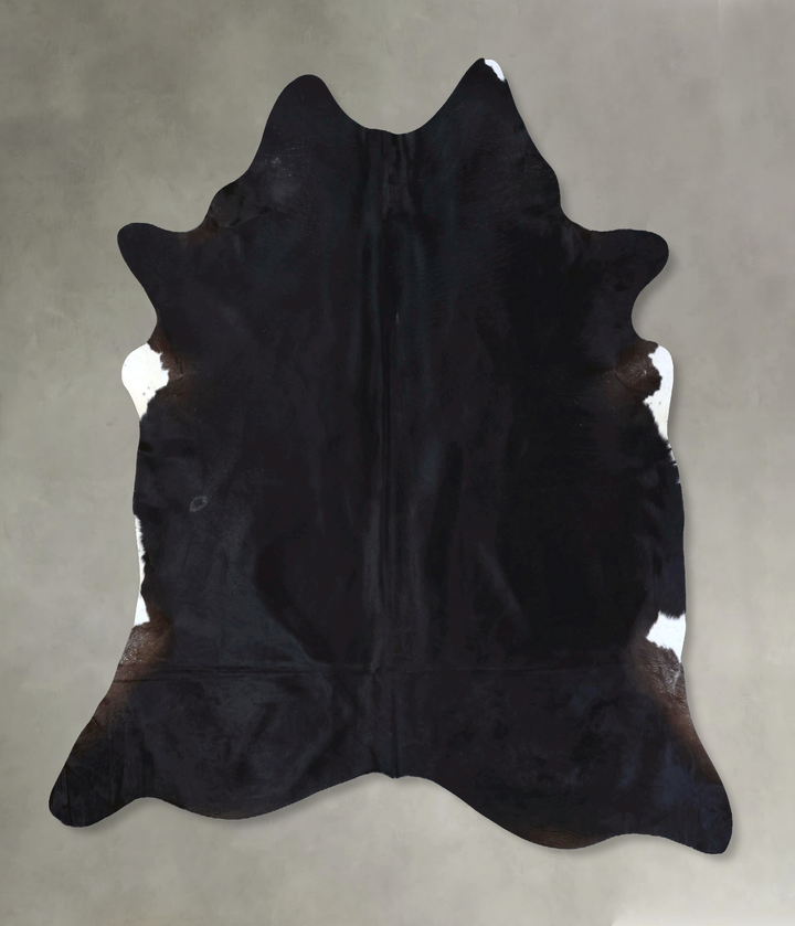 Solid Black XX-Large Brazilian Cowhide Rug 8'5"H x 7'6"W #B20760 by Hudson Hides