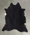Solid Black XX-Large Brazilian Cowhide Rug 8'5