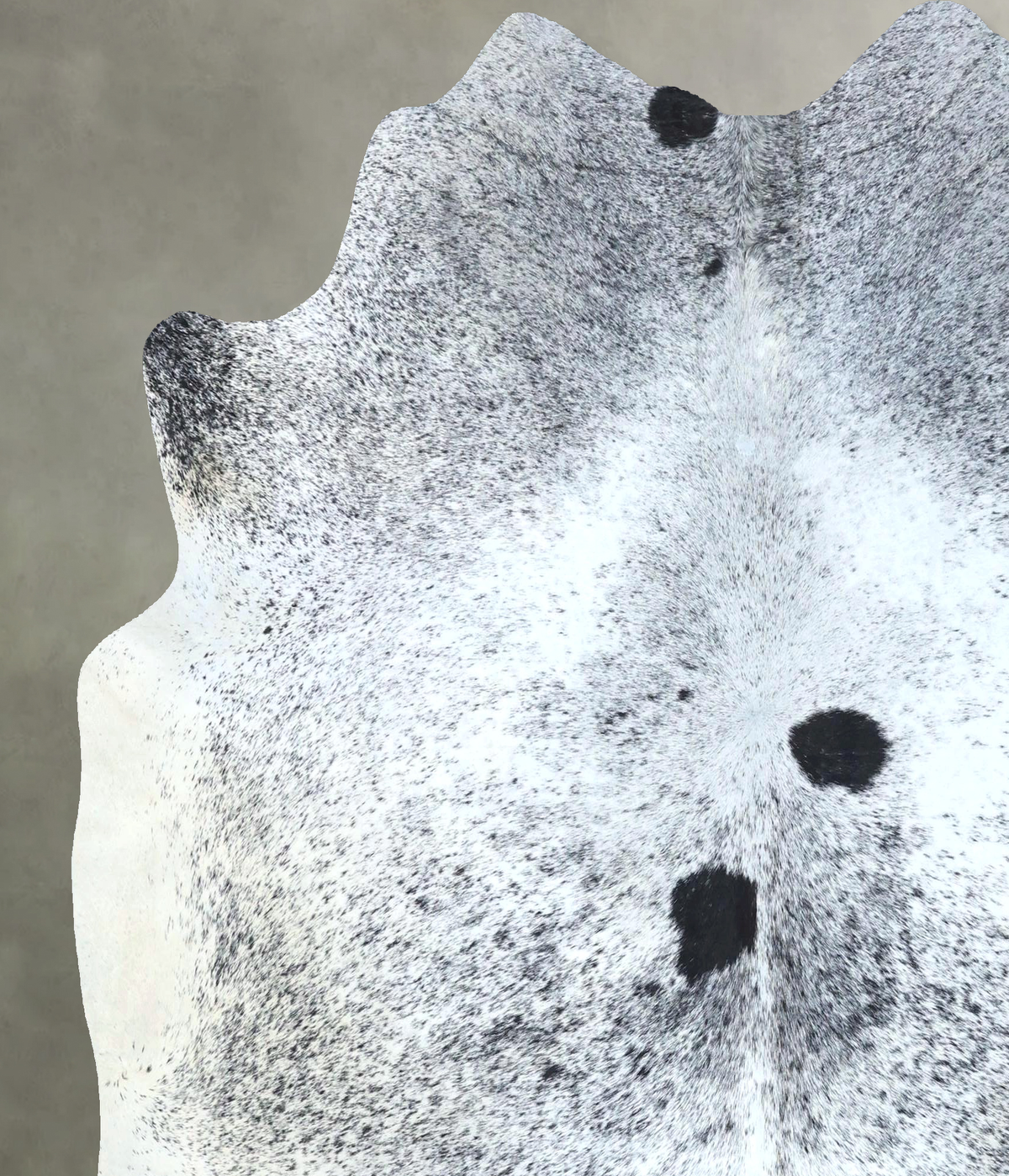 Salt and Pepper Black Cowhide Rug #B20765
