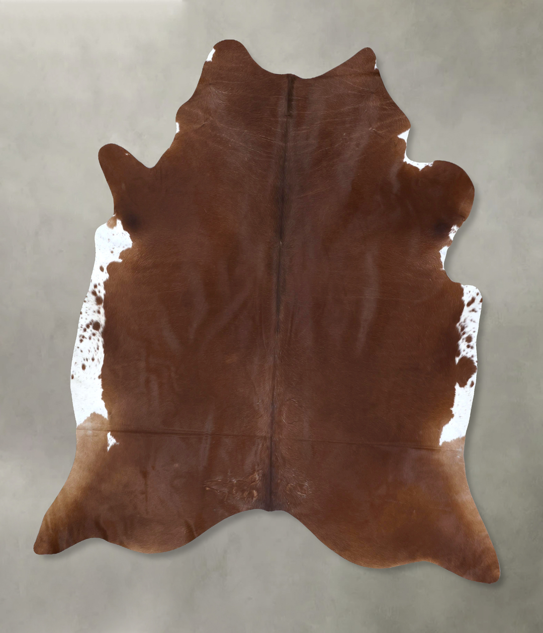 Solid Brown XX-Large Brazilian Cowhide Rug 8'5"H x 7'1"W #B20771 by Hu