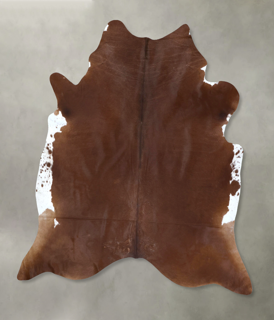 Solid Brown XX-Large Brazilian Cowhide Rug 8'5"H x 7'1"W #B20771 by Hudson Hides
