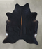 Solid Black XX-Large Brazilian Cowhide Rug 8'6