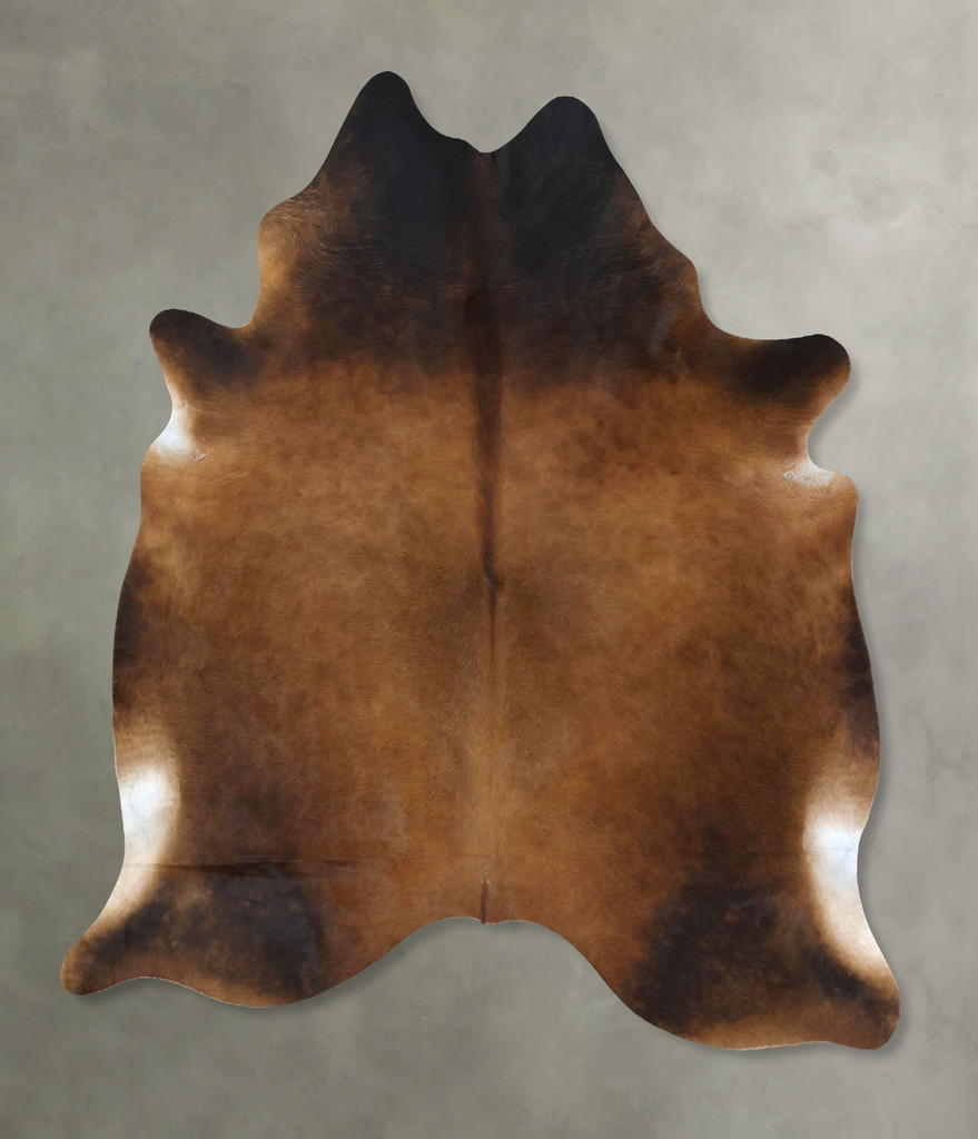 Warm Caramel XX-Large Brazilian Cowhide Rug 7'8"H x 6'8"W #B20778 by Hudson Hides