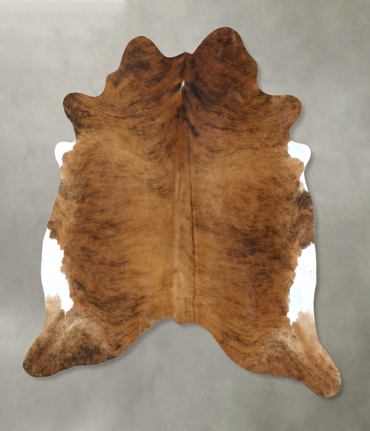 Medium Brindle X-Large Brazilian Cowhide Rug 7'4"H x 6'7"W #B20782 by Hudson Hides