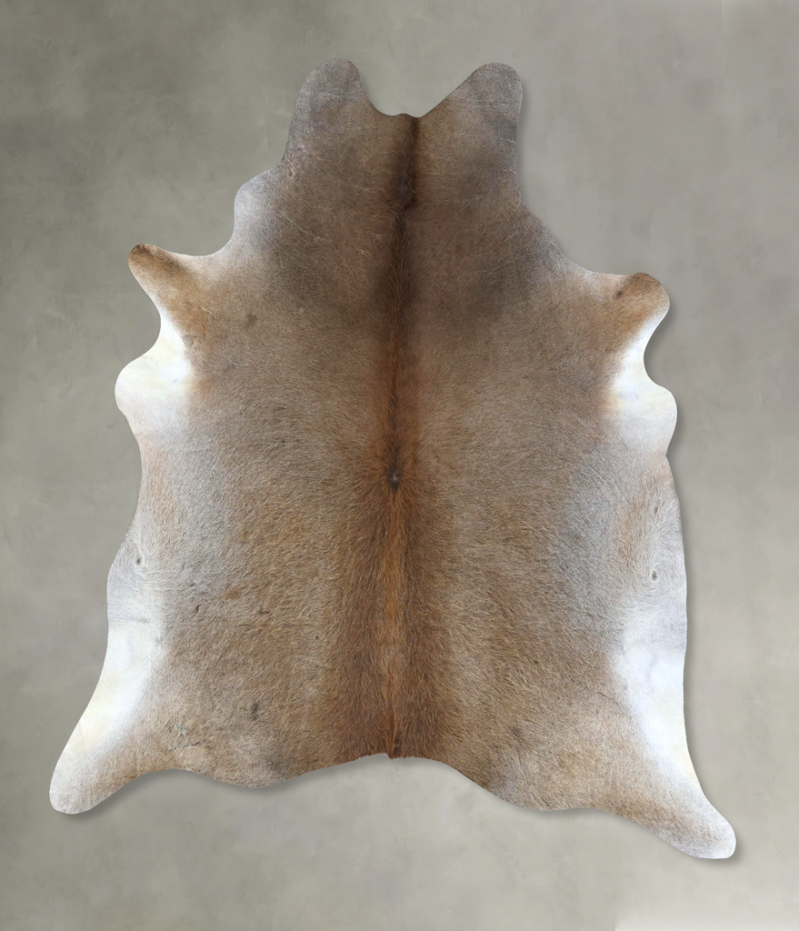 Grey with Beige XX-Large Brazilian Cowhide Rug 8'4"H x 7'0"W #B20786 by Hudson Hides