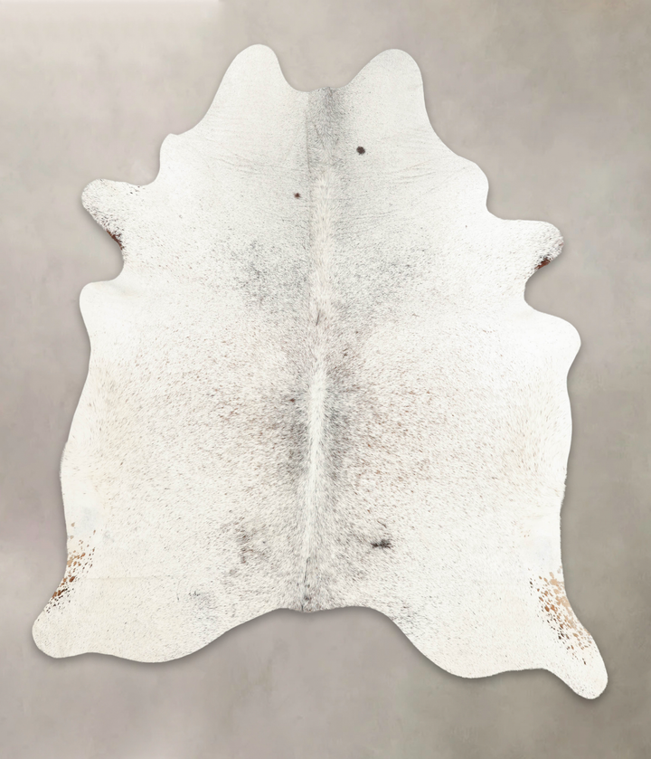 Salt and Pepper Black X-Large Brazilian Cowhide Rug 7'5"H x 6'4"W #B2079 by Hudson Hides