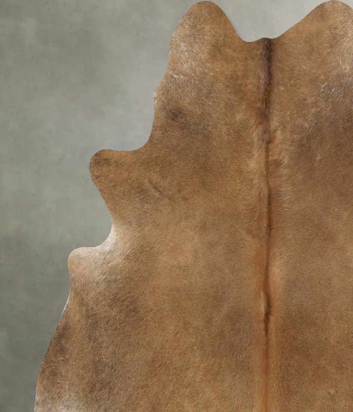 Light Caramel X-Large Brazilian Cowhide Rug 7'4"H x 6'10"W #B20790 by Hudson Hides