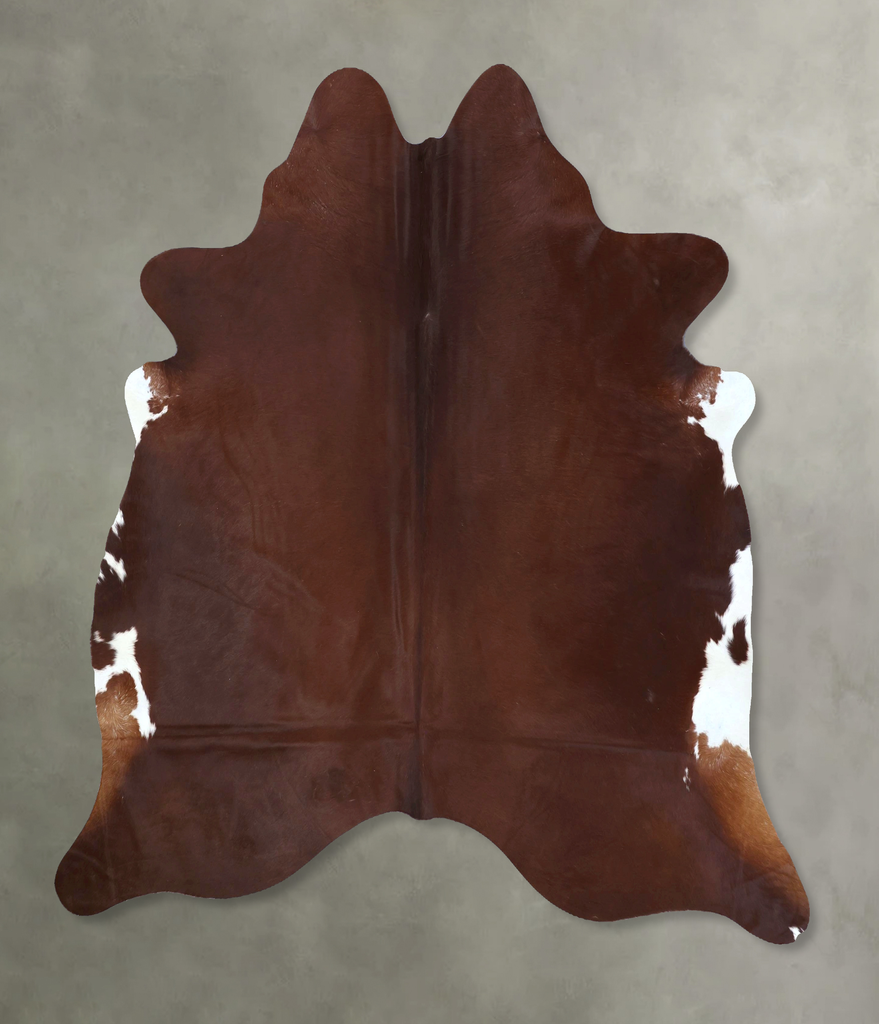 Solid Brown X-Large Brazilian Cowhide Rug 7'3"H x 6'6"W #B20795 by Hudson Hides
