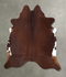 Solid Brown X-Large Brazilian Cowhide Rug 7'3