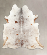 Salt and Pepper Brown X-Large Brazilian Cowhide Rug 7'4"H x 6'7"W #B2080 by Hudson Hides