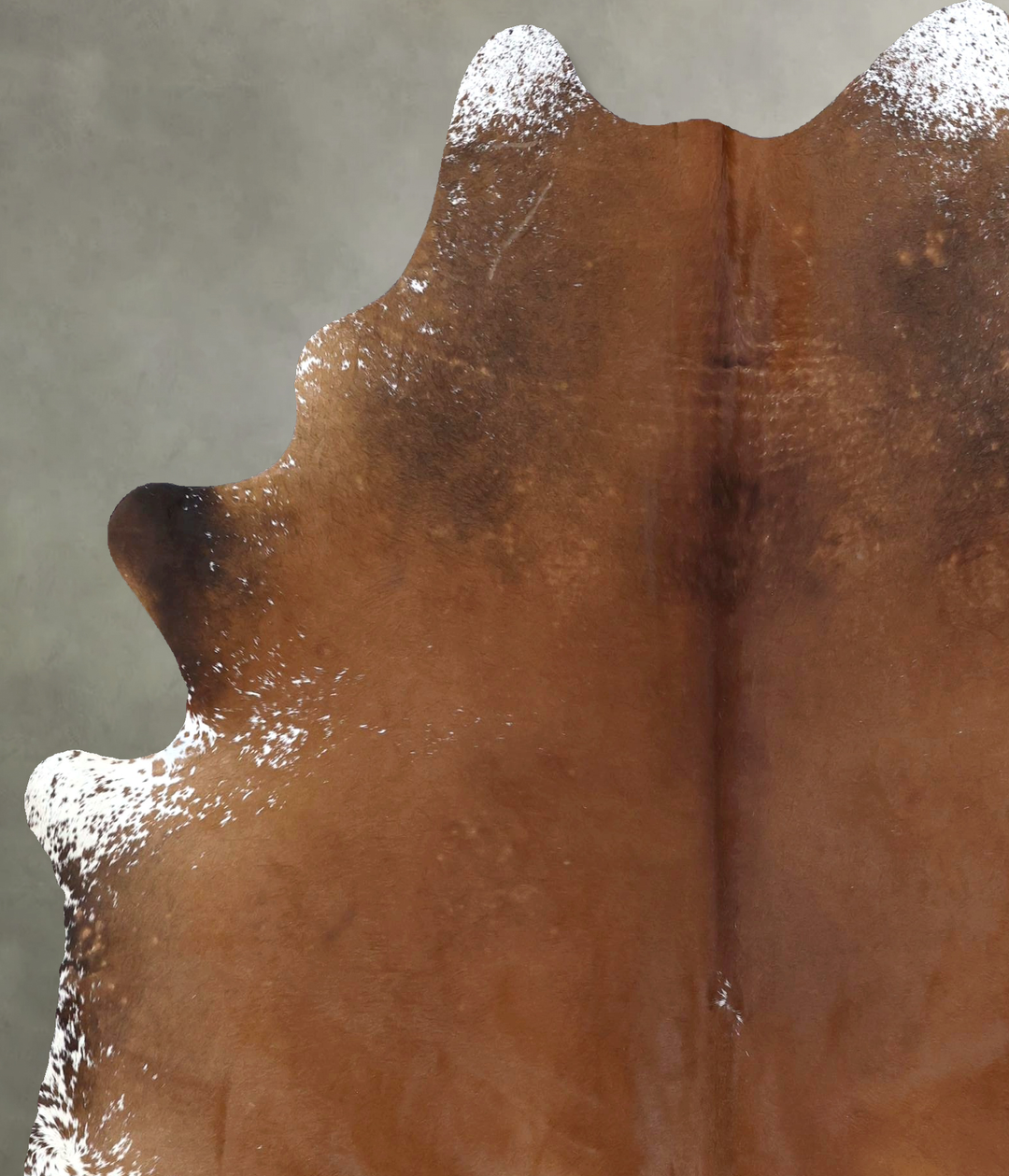 Salt and Pepper Brown X-Large Brazilian Cowhide Rug 7'7"H x 6'1"W #B20
