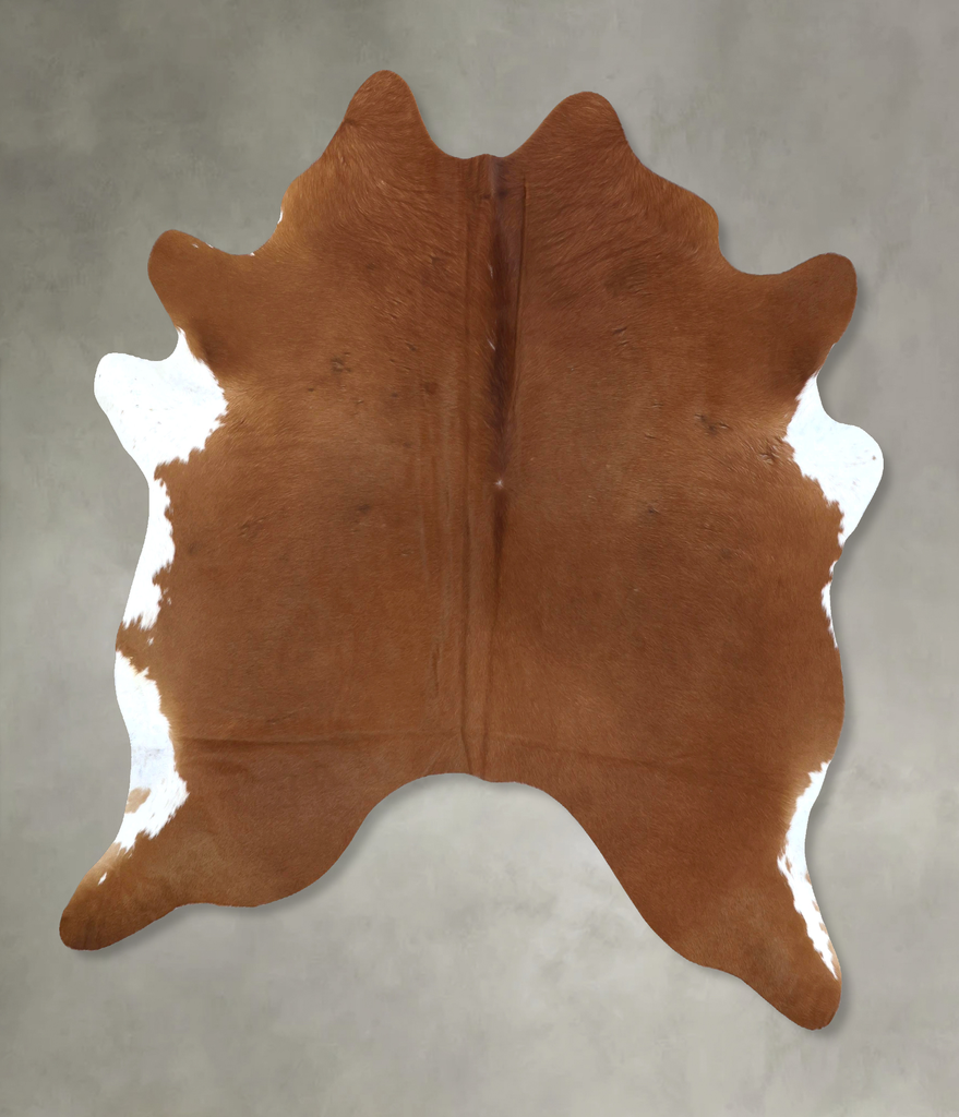 Solid Brown XX-Large Brazilian Cowhide Rug 7'8"H x 6'10"W #B20803 by Hudson Hides