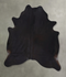 Solid Black X-Large Brazilian Cowhide Rug 7'8