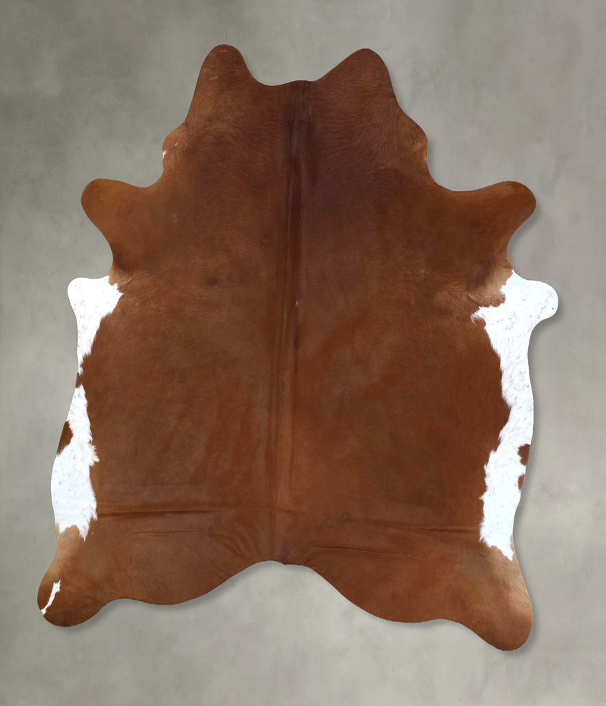Solid Brown XX-Large Brazilian Cowhide Rug 8'0"H x 6'8"W #B20806 by Hudson Hides