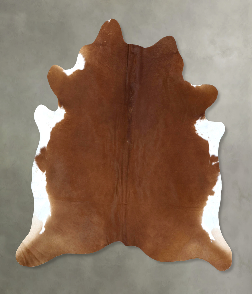 Solid Brown X-Large Brazilian Cowhide Rug 7'5"H x 6'8"W #B20809 by Hudson Hides
