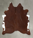 Brown and White Regular XX-Large Brazilian Cowhide Rug 8'0"H x 6'11"W #B20812 by Hudson Hides