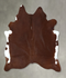 Brown and White Regular XX-Large Brazilian Cowhide Rug 8'0