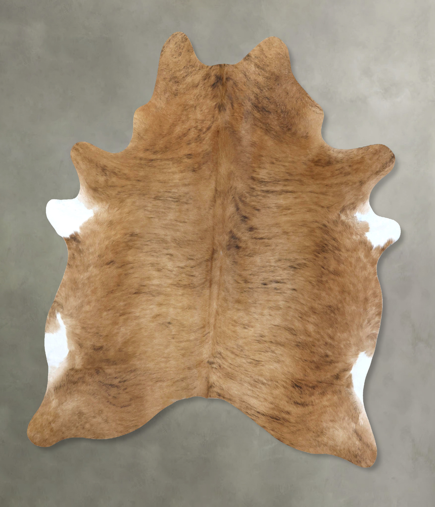 Medium Brindle XX-Large Brazilian Cowhide Rug 7'11"H x 6'5"W #B20815 by Hudson Hides