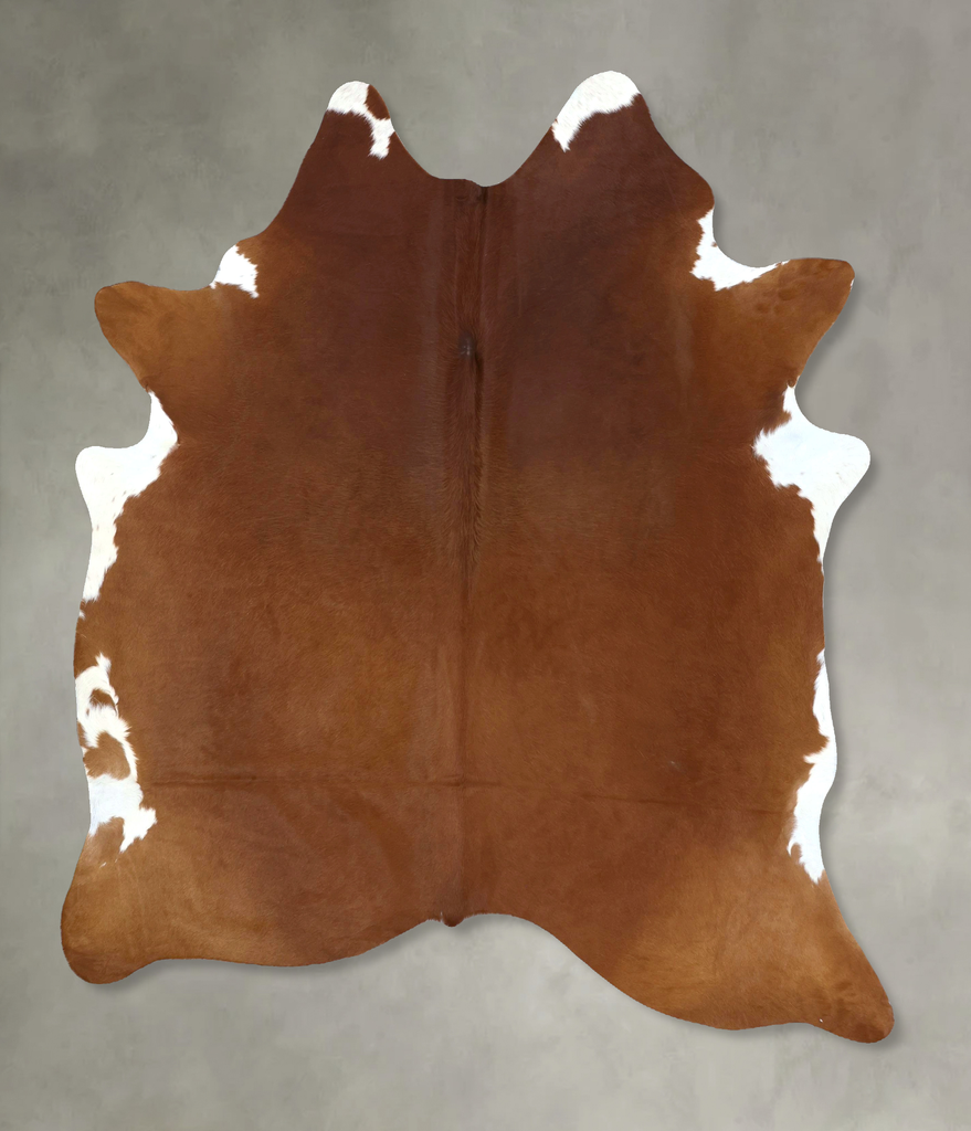 Solid Brown X-Large Brazilian Cowhide Rug 7'8"H x 6'5"W #B20817 by Hudson Hides