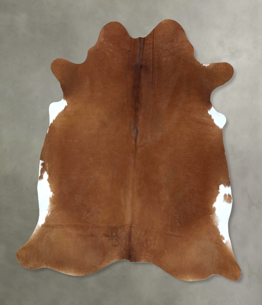 Solid Brown X-Large Brazilian Cowhide Rug 7'4"H x 6'10"W #B20825 by Hudson Hides