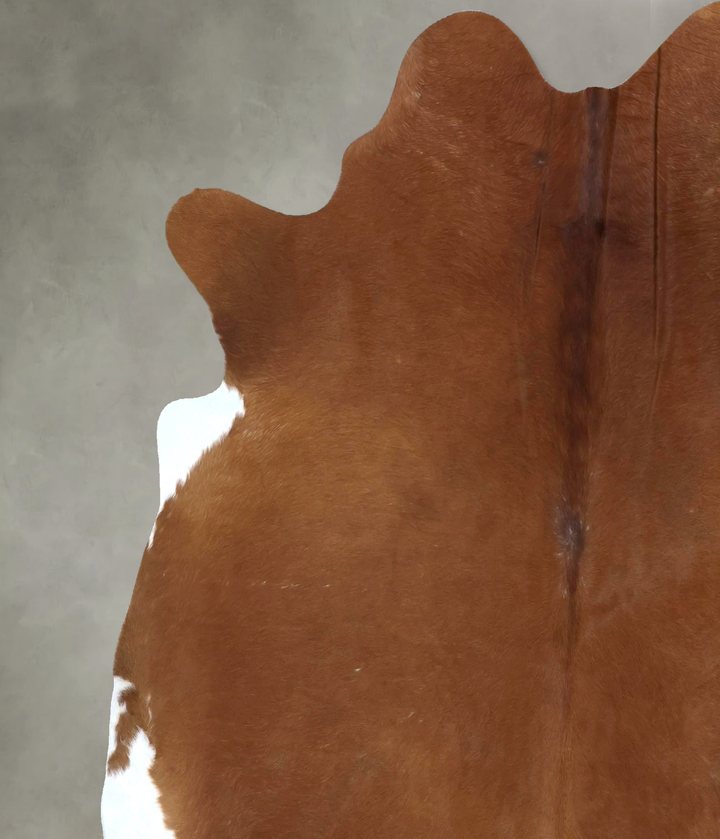 Solid Brown X-Large Brazilian Cowhide Rug 7'4"H x 6'10"W #B20825 by Hudson Hides