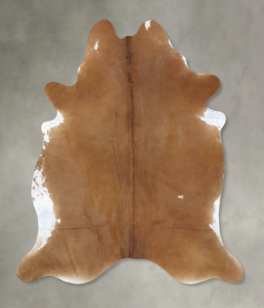 Solid Brown X-Large Brazilian Cowhide Rug 7'5"H x 6'7"W #B20830 by Hudson Hides