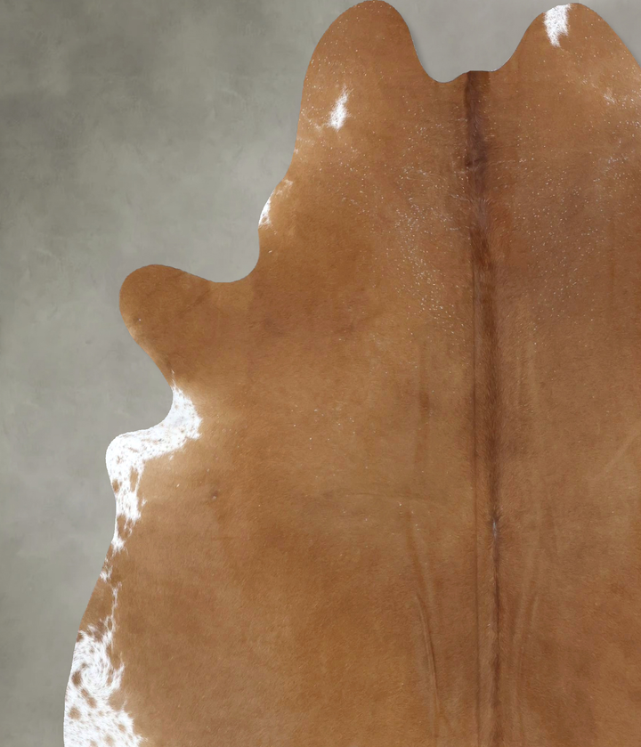 Solid Brown X-Large Brazilian Cowhide Rug 7'5"H x 6'7"W #B20830 by Hudson Hides