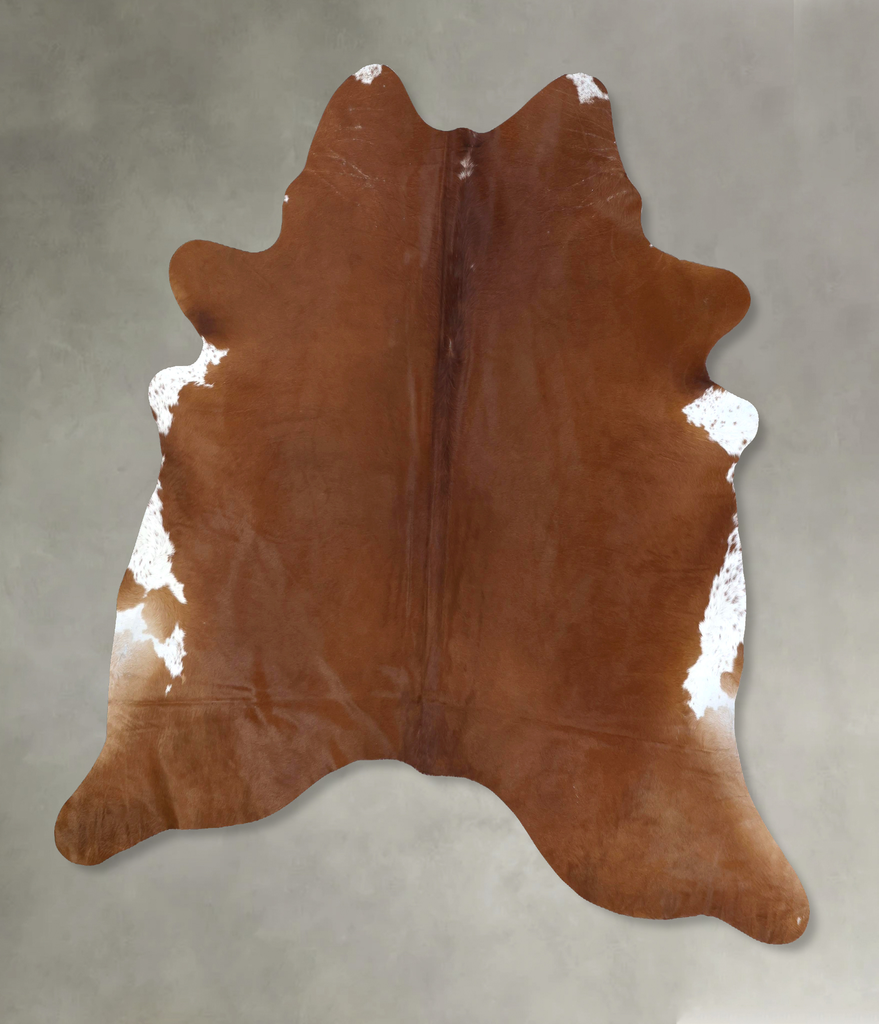 Solid Brown XX-Large Brazilian Cowhide Rug 7'10"H x 7'3"W #B20831 by Hudson Hides