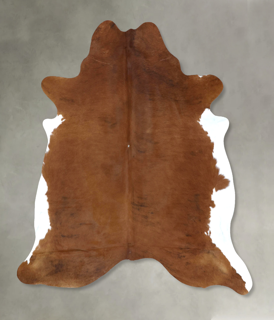 Medium Brindle XX-Large Brazilian Cowhide Rug 7'10"H x 6'7"W #B20839 by Hudson Hides